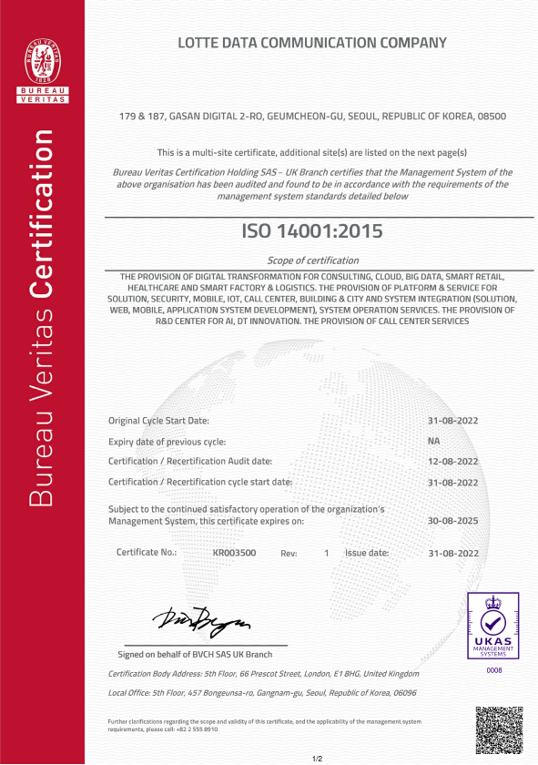 Bureau Veritas Certification ISO 14001:2015